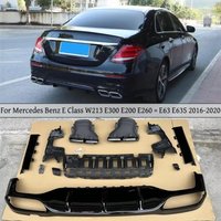 High Quality PP Black Rear Diffuser Lip Spoiler Exhaust For Mercedes Benz E Class W213 E300 E200 E260 Upgrade E63 E63S 2016-2020