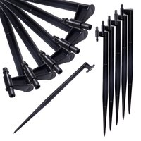 Length 30cm Spiked Spray Nozzle Bracket Rod 6mm Interface To 4/7mm Hose Barb Sprayer Head Holder Garden Irrigation Tool 5/50Pcs