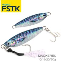 WEIHAI FSTK Metal Bait Sea Fishing Lures Jig Shore 10g15g20g30g Off Shore Jig Spoon Slow Jig Casting Jig Spoon Artificial Bait