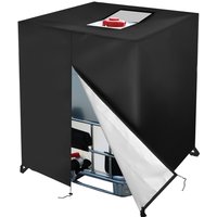 Bâche de couverture de réservoir d'eau IBC 1000L, bâche imperméable résistante aux UV avec fermeture éclair pour couvercle de réservoir de pluie IBC, anti-poussière