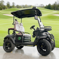 New Lifted 48V Electric Golf Carts 2 Person Seats White off Road Golf Scooter 4 Wheel Lithium 4 Seat Solar Golf Cart