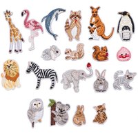 Horse Rabbit Patches For Clothing Thermoadhesive Patches Cute Penguin Animal Patch Iron On Embroidery Patch On Clothes Appliques