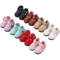 2.8cm * 1.2cm BJD Doll Shoes Mini Size PU Leather Doll Leather Shoes Multicolor Fashion Design Doll Boots DIY Dolls