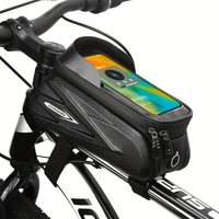 Bicycle Top Front Tube Frame Bag, Storage Touch Screen Mtb Tube Hard Shell Front Beam Bag