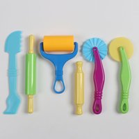 6Pcs Ultra Light Clay Tools Color Clay Handmade Roller Clay Pusher Tool Knife DIY Clay Roller Rolling Pin Lace Line Cutting Roll