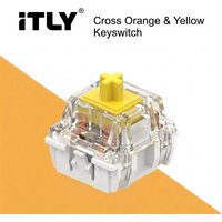 iTLY V2 Yellow Blue Keyboard Switches, 3-Pin Clicky Tactile Mechanical Keyboard Switches