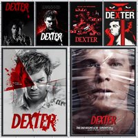 D-Dexter Morgan Movie Poster Stickers Mural Painting Self-Adhesive Decor for Bedroom Living Room Home HD Wall Decals Gift