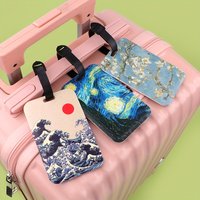 Creative Luggage Tags Inspired by Van Gogh's Art, the Perfect Travel Accessory. Includes a Portable Identification Tag Suitable for Your Luggage.