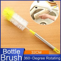 NEW Baby Bottle Brush Nipple Brush Milk Feeding Bottle Brushes Teat Cleaning Brush Bottle Sponge Rotating Stonego Washing Home