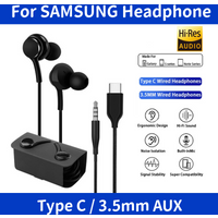 Original Type C Wired Headphones For Ultra Samsung Galaxy S25 S24 S23 S22 S21 3.5mm AUX Earbuds Note20 A54 A53 Xiaomi Earphone