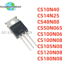 10PCS 100% NEW CS180N08 CS105N08 CS10N40 CS100N06 CS50N065 CS100N08 CS48N88 CS14N25 TO-220 MOS Field effect transistor