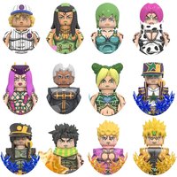 New Anime JoJo Bizarre Adventure Building Blocks Style Minifigure Jotaro Kujo Giorno Dio Anime Action Figures Toys for Kids Gift