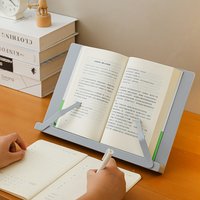 6-Level Adjustable Foldable Book Stand, Portable Desktop Reading Holder for Books/Tablets, Ergonomic Bookrest for Home Office Sc