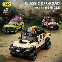 1632+pcs Three off-road sports car building block sets, dinosaur movie theme, home decor,suitable for Men's birthday