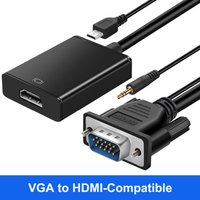 VGA to HDMI-compatible Audio Converter Adapter Cable 1080P With Audio Output VGA HD Adapter for laptop to HDTV Projector