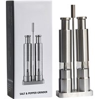 1-2PCS Stainless Steel Press Grinder Manual Pepper Mill Sea Salt Grinding Bottle Kitchen Seasoning Grinder Pepper Crusher Tool