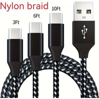 LAIHONEN USB Type C Cable Fast Charging USB C Charger Cord For For iPhone 15 16 Huawei P40 P30 Realme Oppo Oneplus 1m 2m 3m