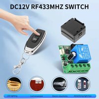 DC 12V 1CH RF 10A Relay Receiver 433Mhz Remote Control and 2CH Transmitter Wireless Switch For Door Electromagnetic Lock