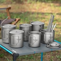 Tiartisan Outdoor Titanium Lekki przenośny kubek do kawy i herbaty Składany uchwyt Kempingowy kubek na wodę do pieszych wędrówek i podróży