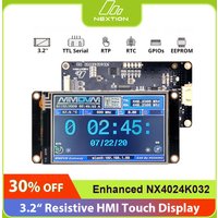 NEXTION Enhanced NX4024K032 – Generisches 3,2-Zoll-HMI, schnellere MCU-Uhr/eingebautes RTC/1K EEPROM-Benutzerdaten/8 digitales GPIO-Touchscreen