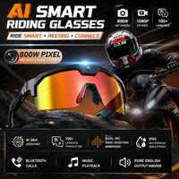 AliExpress GUHUAVMI 2026New AI Smart Glasses 1200P Camera 4K Anti-Shake Cycling Windproof Goggles AI Voice Translator Call Open Ear Audio Sunglasses