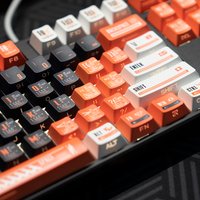 Horizon Theme Keycaps Side Engraved Cherry Profile PBT Thermal Sublimation Key Caps for Gaming Mechanical Keyboard Orange Keycap
