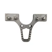 Alloy Slingshot Head Double Screw Fast Pressure Flat Rubber Band 40mm Wide Slingshot Accessory For Outdoor Hunting Shooting