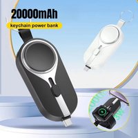 New Keychain Portable Power Bank Wireless External Battery Charger Cases Fast Charging for iPhone Series Samsung Xiaomi Android