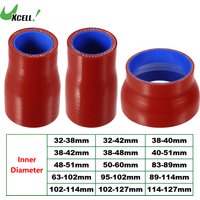 UXCELL 32-38mm 38-42mm 40-51mm 48-51mm 102-127mm ID Straight Silicone Reducer Hose Silicone Coupler Intercooler Tube Red