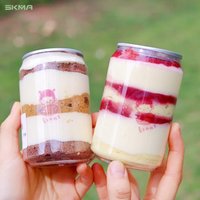 2024 Newest Hot Sale Bubble Tea Soda Coffee Pet Cans 330ml 500ml 650ml Customize Logo Pet Cans With Aluminum Lids