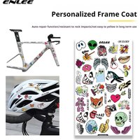 ENLEE Bicycle DIY Personalized Clothing Stickers Mountain Road Bike Cartoon Cute Painting Helmet Protective Sticker Waterproof