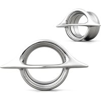 KUBOOZ Planet Ear Tunnels & Plugs - Stainless Steel Screw Extenders & Stretchers, Piercing Body Jewelry (2PCS)