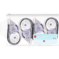 4 Packs, Correction Tape, White, Made Of Correct Tape, Eraser With Transparent Dispenser, Suitable For Office, School,