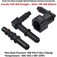 Elbow 7.89 Mm ID6 Car Fuel Line Hose Pipe Coupler Quick Release Connector Kit Replacement Automobiles Parts For Fuel Line Hose