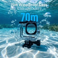 Waterproof Housing Case For DJI Osmo Action 6 Camera 196FT/60M Wakeboarding Protective Cover Shell Underwater Housing Shell Cage
