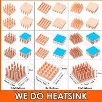 WE DO HEATSINK 10x10xmm 15x15x5mm 15x15x7mm Without or With Thermal Pad Square Pure Copper Heat Sink