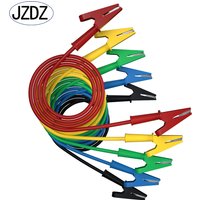 JZDZ 5pcs Full Insulated Alligator Clips Test Leads Jumper Wire Electrical Test Cable Flexible safety Copper Line J.70036QHT