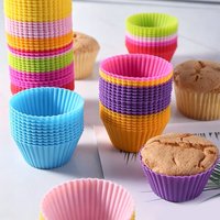 12Pcs Silicone Cupcake Muffin Baking Mold Set Kitchen DIY Cake Making Tools Bakeware for Sweet Treats Pastries