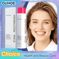 Stain Removing Mouthwash Deep Cleanses Peppermint Lasting Refreshing Breath Whitening Teeth Plaque Tartar Odor Removal Oral Care