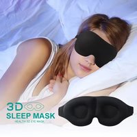 Eye Mask for Sleeping 3D Contoured Cup Blindfold Concave Molded Night Sleep Mask Block Out Light with Women Men with Earplugs