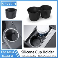 For Tesla Model YL 2026+ Silicone Center Console & 3nd Row Water Cup Holders Water Cup Limiter Automotive Interior Accessories