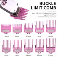 10 Piece Set Barbershop Hairdressing Electroplating Haircut Limit Comb Trimmers Positioning Comb Salon Styling Tool Bring A Box