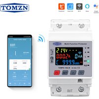 TOMZN TOMPD-100LW AC85-300V 100A WIFI Smart Multifunctional Protector TUYA Smartlife NTC Temp Measurement Protection Leakage