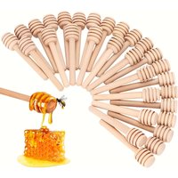 5Pcs 8Cm/10Cm Mini Wooden Honey Scooping Sticks, Food-Grade Smooth Reusable Honey Sticks, Suitable for Home Kitchen Use, Honey, Jam, Syrup, Etc