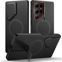Suritch for Samsung Galaxy S24 Ultra Case Magnetic Protective Cover with Camera Cover Adjustable Metal Kickstand