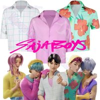 New Kpop Demon Hunters Jinu Baby Abby Mystery Saja Boys Cosplay T-shirt Costume For Men Sweater Roleplay Halloween Carnival Suit