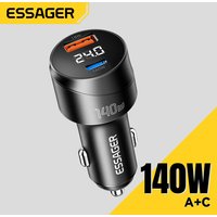 Essager 140W Car Charger PD 3.1 Fast Charging Quick Charge 4.0 For Macbook Pro Laptop USB Type C Car Phone Charger For iPhone 16