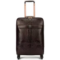Genuine leather crocodile pattern trolley luggage universal wheel 16/20/24 inch luxury travel suitcase for men and women