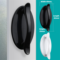 Self-adhesive Plastic Door Handle No-Punch Cabinet Wardrobe Handle Easy Install No Tools Required