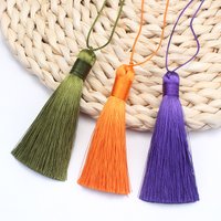 5 Stück 8 cm bunte Quastenfransen für DIY-Handwerk und Schmuckherstellung, Spike, Polyester, Eisseide, Lesezeichen, Schlüsselanhänger, Quasten
